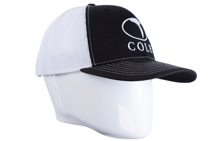 COLE HATS |  COLE 112 TRUCKER HAT - BLACK & WHITE