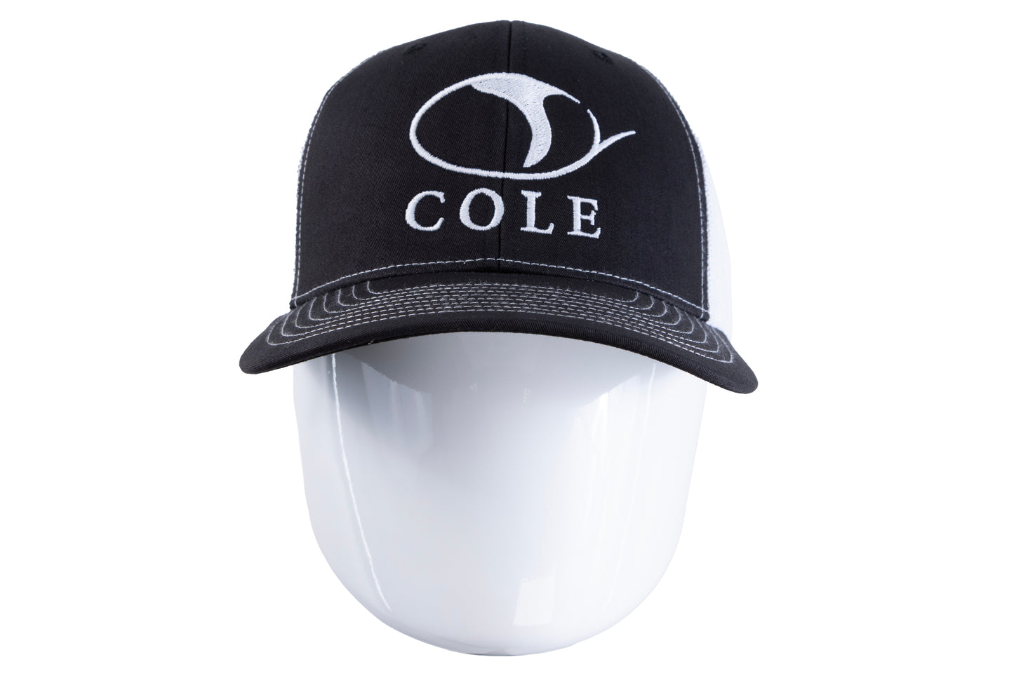 COLE HATS |  COLE 112 TRUCKER HAT - BLACK & WHITE