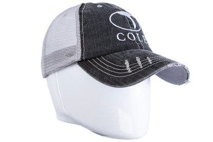 COLE HATS |  COLE HAT FRAYED - GREY AND WHITE