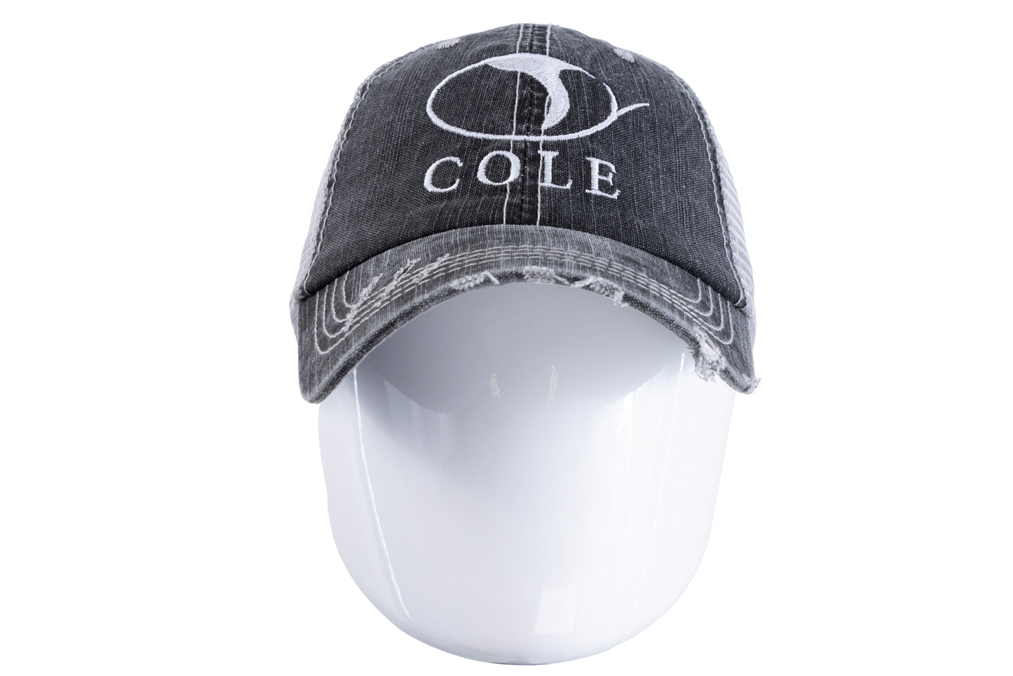 COLE HATS |  COLE HAT FRAYED - GREY AND WHITE