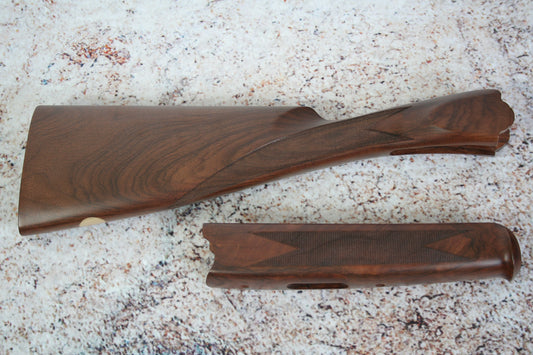 Beretta 686/687 12ga 1 3/8" x 2 3/16" English Wood Set #569