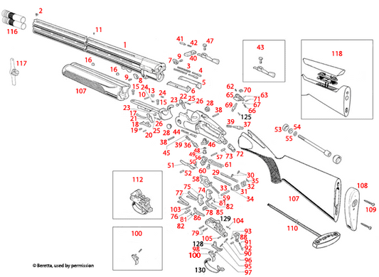 BERETTA SHOTGUN PARTS-77-HAMMER SPRING,DT10 C59154